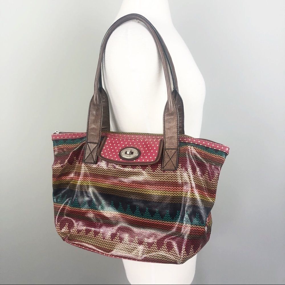 FOSSIL | Key-Per Shoulder Bag Multicolor Purse - Picture 2 of 9